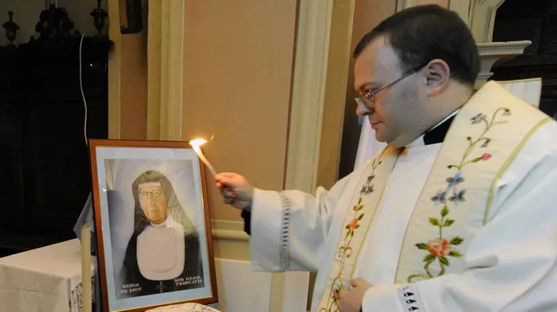 L'immagine della futura santa nella chiesa di Corteno © www.giornaledibrescia.it