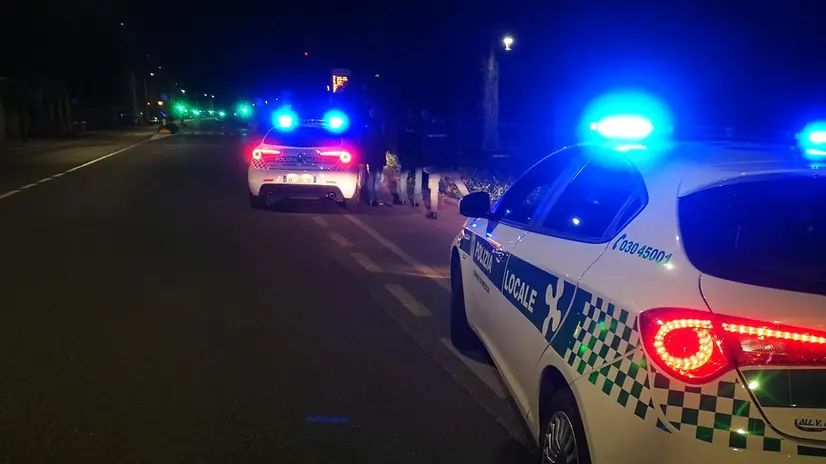 Un controllo della Polizia locale