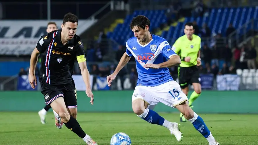 Andrea Cistana nell'ultima sfida casalinga con la Sampdoria - Foto New Reporter Comincini © www.giornaledibrescia.it