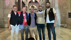 Da sx Michele Sandrini, Marcello Mostarda, Andrea Bui, Andrea Burato e Matteo Magatelli