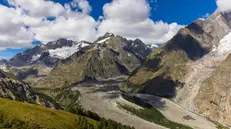 Il ghiacciaio del Miage in Val Veny: è del tipo himalayano