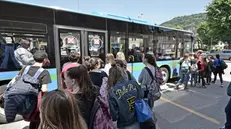 brescia cronaca   redazione cronaca    largo torrelunga bus extraurbani e studenti che salgono  01-06-2019  pierre putelli   new eden group