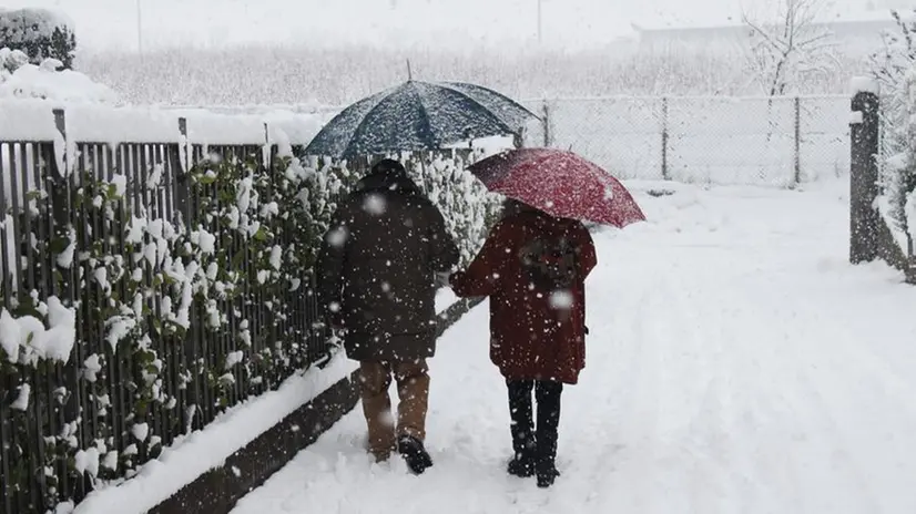 Una fotografia scattata a Mompiano in occasione dell'abbondante nevicata del 14 dicembre 2012