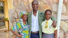 Frank Kamal nel suo recente viaggio in Ghana