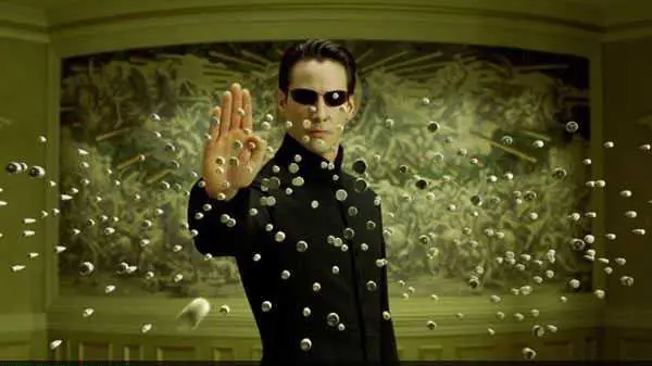 Keanu Reeves nel film Matrix
