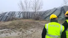 I tecnici di Arpa col drone a Fiesse