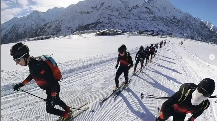 La Nazionale di sci alpinismo cinese in Tonale - Foto Instagram