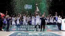 La Germani festeggia la vittoria della Coppa Italia