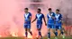 Fumogeni in campo e invasione di tifosi in campo al Rigamonti