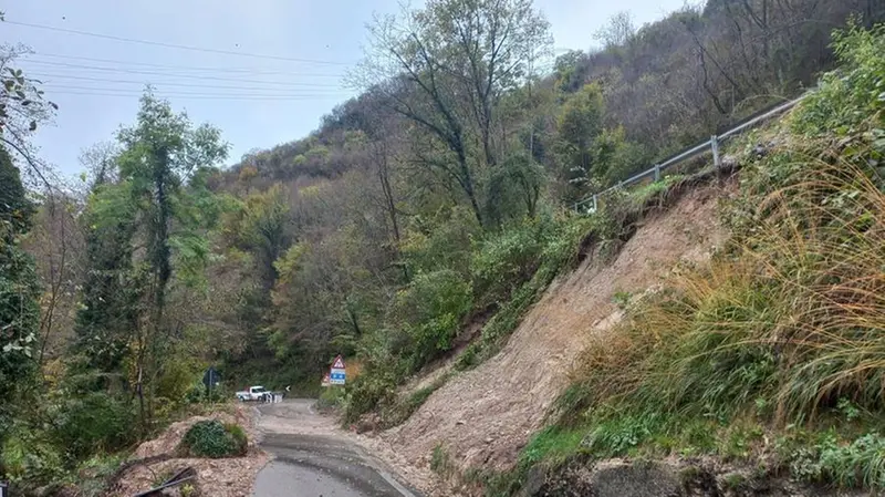 Chiusa la Sp 38 a Tignale - Foto Provincia di Brescia