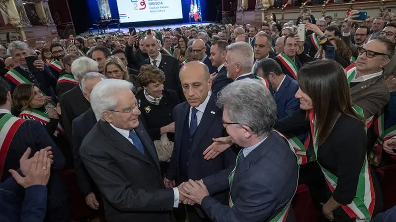 Sergio Mattarella al Teatro Grande di Brescia - Foto Ufficio stampa del Quirinale