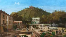 «Veduta del Giardino di Villa Richiedei» fulcro della mostra a Gussago - © www.giornaledibrescia.it