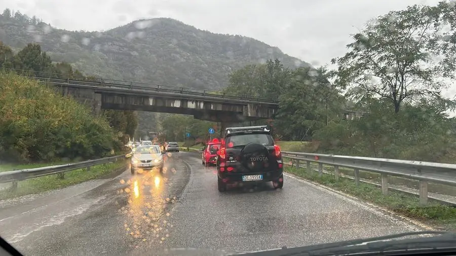 L'incidente frontale sulla statale 42 a Darfo Boario Terme