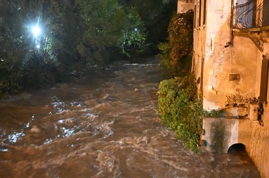 Il fiume Chiese a Gavardo nella serata del 2 novembre