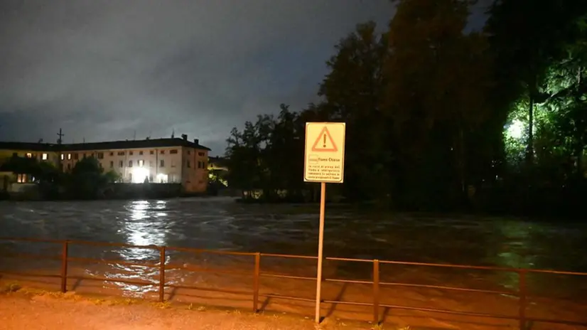 Il fiume Chiese a Gavardo nella serata del 2 novembre