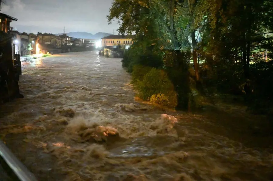 Il fiume Chiese a Gavardo nella serata del 2 novembre