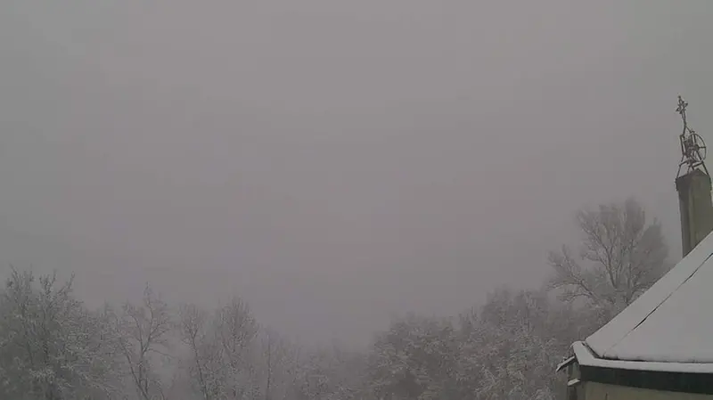La prima neve in Maddalena - Foto da webcam Meteo Passione