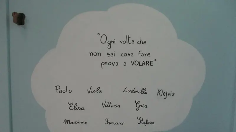 Le firme di studenti e detenuti partecipanti al progett