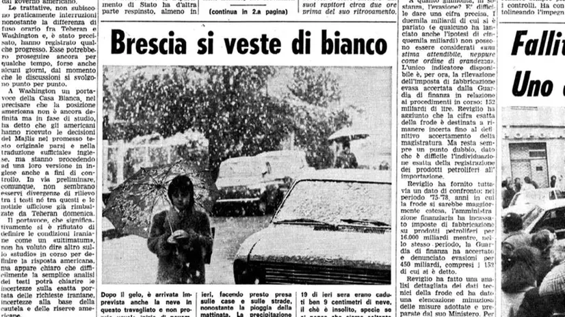 La nevicata del 4 novembre 1980 in un articolo del Giornale di Brescia