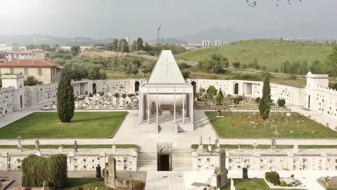 Il progetto della cappella al cimitero Vantiniano di Rovato - © www.giornaledibrescia.it