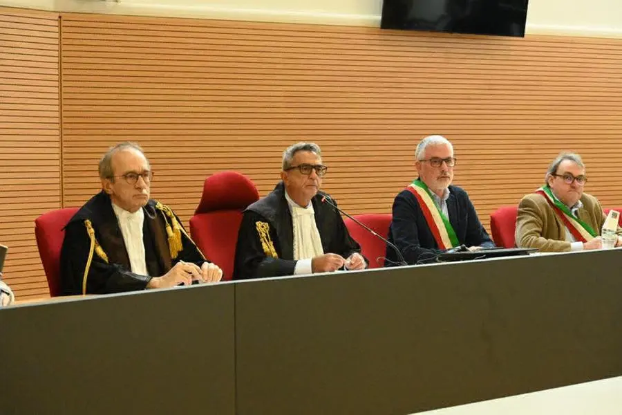 L'arrivo in tribunale di Giacomo Bozzoli, condannato all'ergastolo in primo grado
