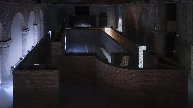 Il padiglione dell'Uzbekistan alla Biennale di Venezia di cui AtelierMisto ha realizzato il modello - Foto Giorgio De Vecchi