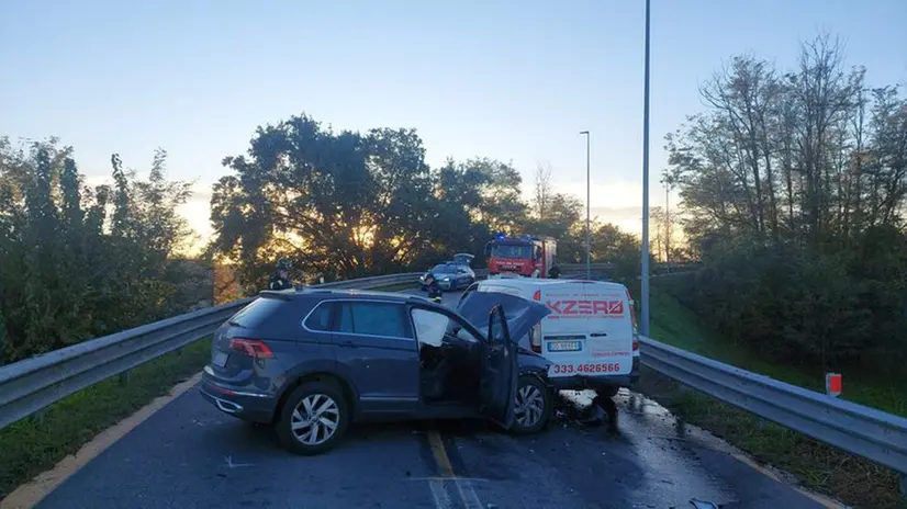 I mezzi coinvolti nell'incidente