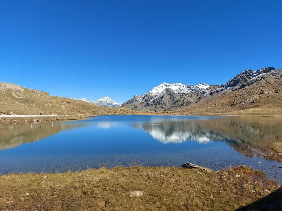 Il Lago Bianco circondato dalla torbiera e dalle montagne