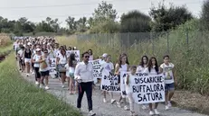 Una manifestazione contro la discarica Castella - Foto New Eden Group © www.giornaledibrescia.it