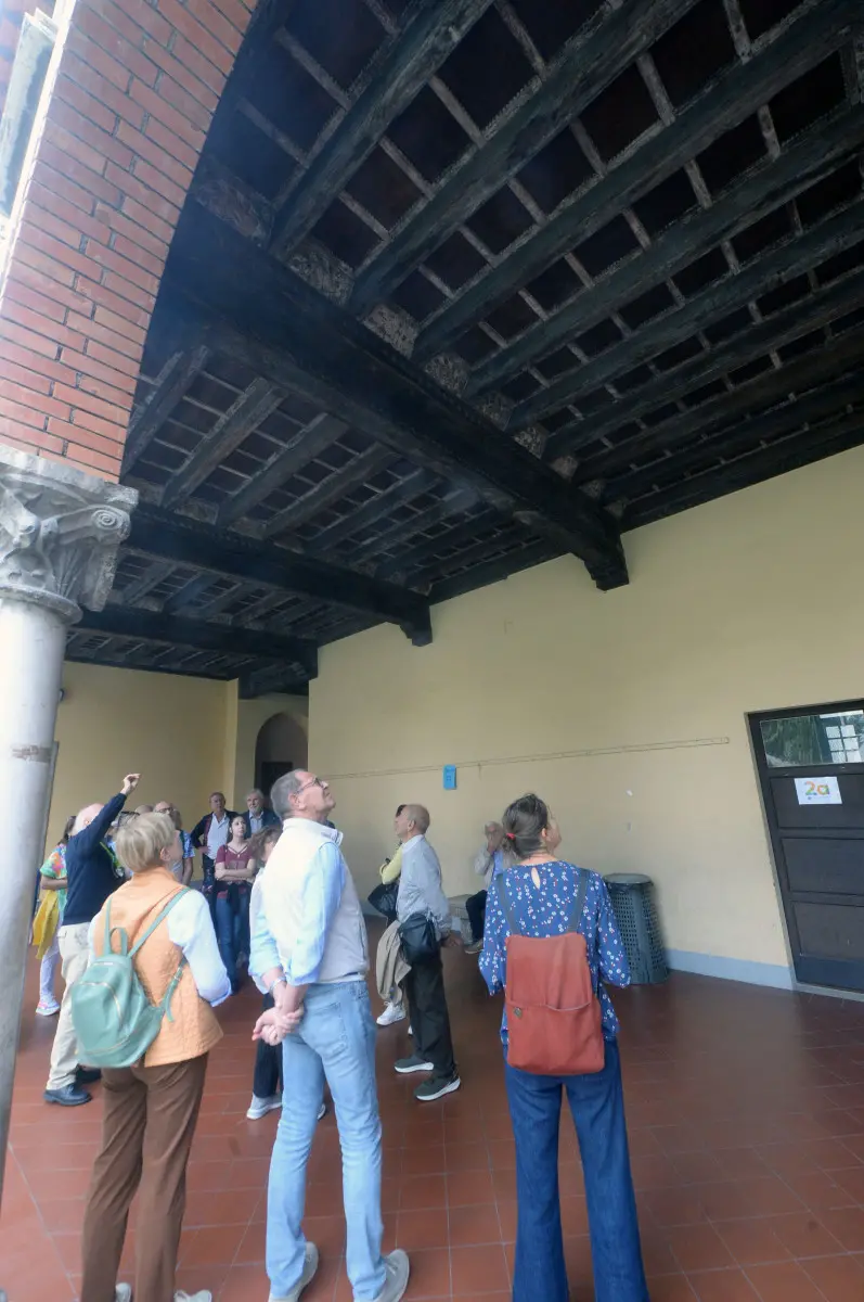 Visitatori a Palazzo Colleoni