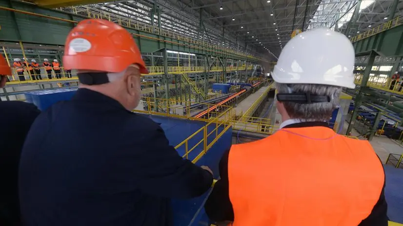 L'inaugurazione a San Zeno del nuovo laminatoio Duferco