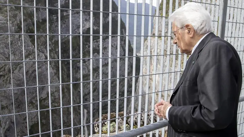 Vajont, il Presidente Mattarella alla diga nel 60° anniversario della tragedia