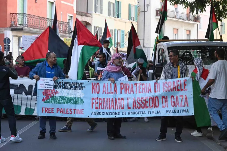 La manifestazione pro-Palestina in centro città