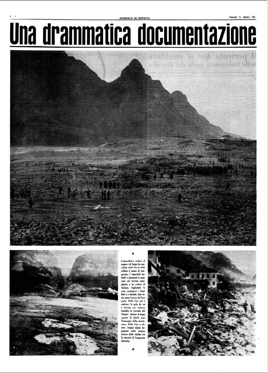 Vajont, la tragedia del 9 ottobre 1963 nelle pagine del GdB
