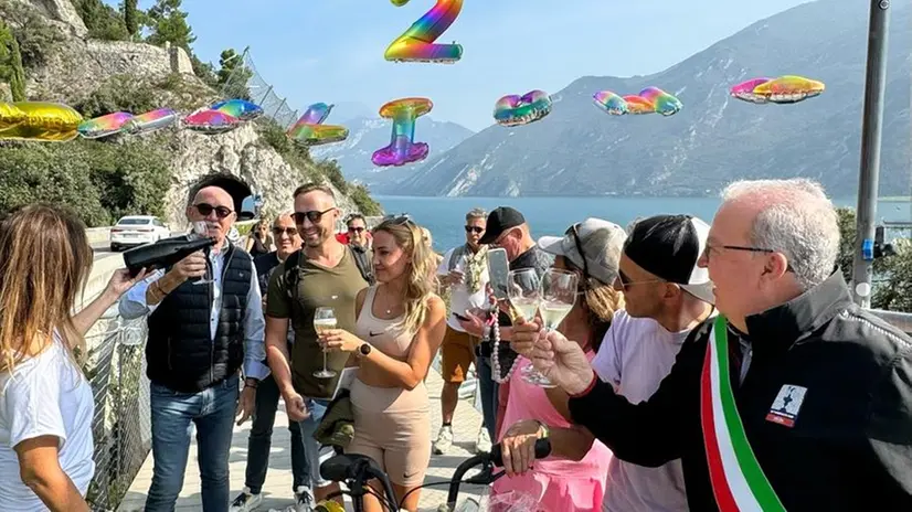 Festa sulla ciclabile per i 2 milioni di passaggi