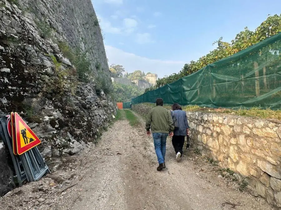 I lavori al muro nord del Castello