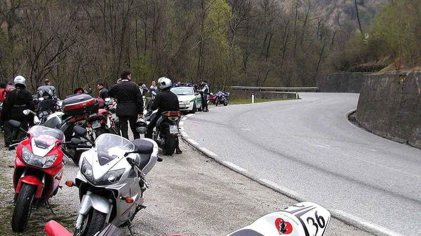 Motociclisti sulle Coste di Sant'Eusebio