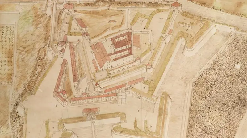 Una mappa del Castello di Brescia