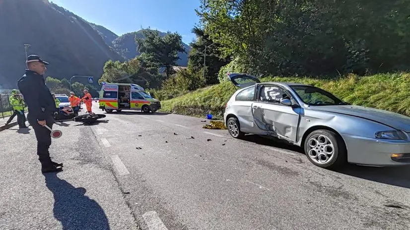 Il luogo dell'incidente a Lavenone