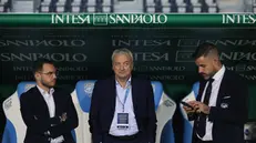 Giuseppe Pasini in panchina con al FeralpiSalò al Rigamonti - Foto New Reporter Comincini © www.giornaledibrescia.it