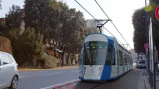Un rendering mostra come sarà il tram a Brescia - © www.giornaledibrescia.it