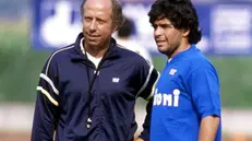 Ottavio Bianchi e Diego Maradona ai tempi d'oro del Napoli © www.giornaledibrescia.it