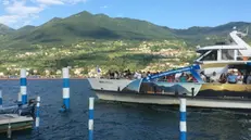 Un traghetto sul lago d'Iseo