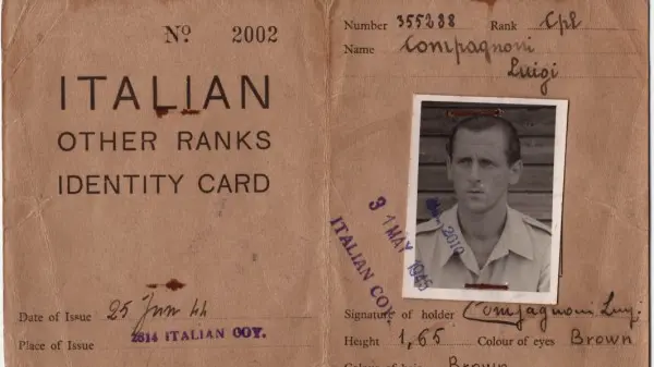 La sua carta d’identità dopo la cattura ad El Alamein - © www.giornaledibrescia.it