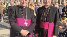 Monsignor Francesco Beschi e monsignor Pierantonio Tremolada - © www.giornaledibrescia.it