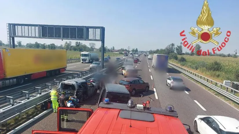 L'intervento in A4 per i soccorsi dopo l'incidente