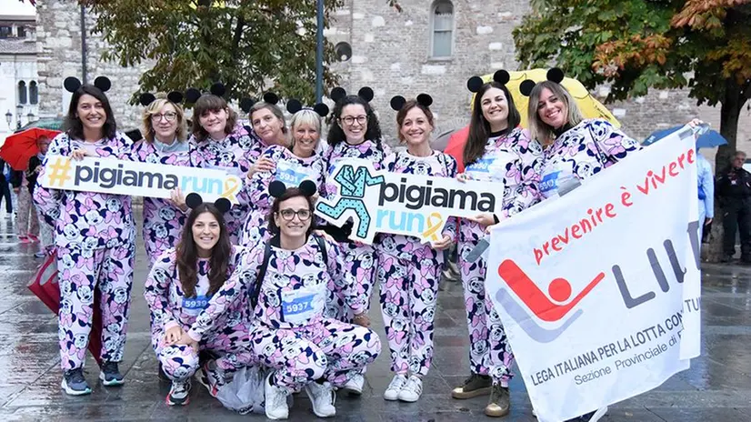 I partecipanti della scorsa edizione della Pigiama Run