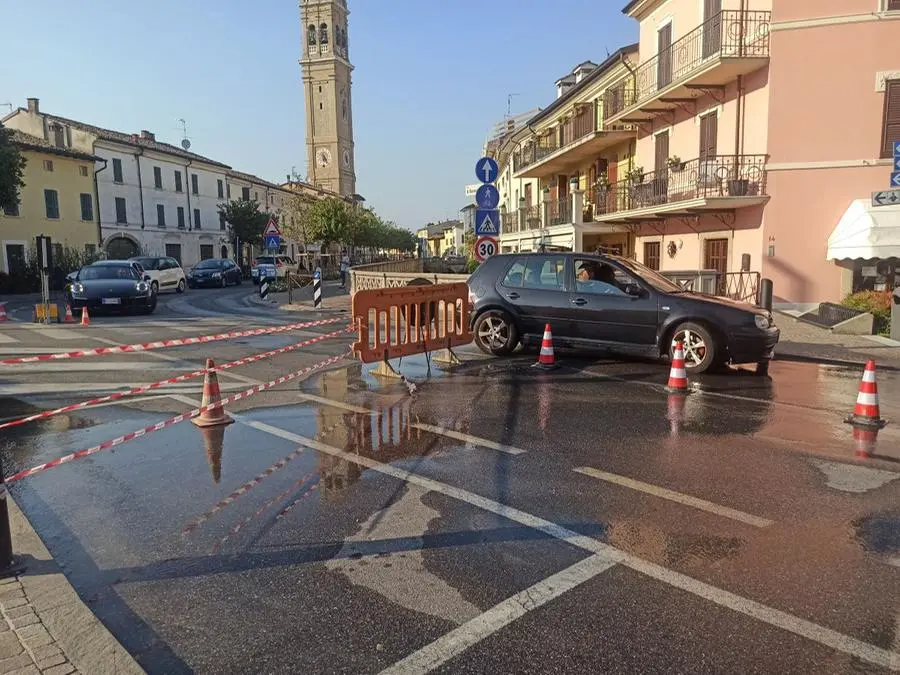 Piazza allagata a Carpenedolo
