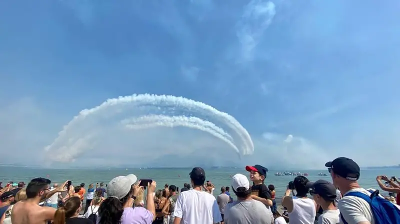 Le prove generali delle Frecce tricolori a Desenzano