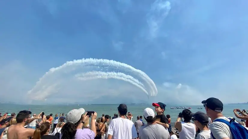 Le prove generali delle Frecce tricolori a Desenzano